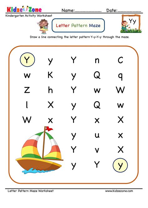 Kindergarten Letter Y Reading, Writing and Activity Worksheets