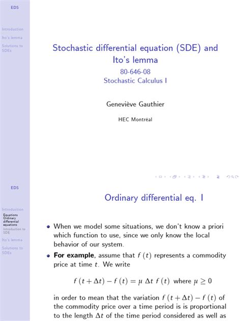 Image result for Stochastic Differential Equation Examples
