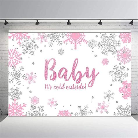 MEHOFOTO 7x5ft Winter Girl Baby Shower Photo Background Props ...