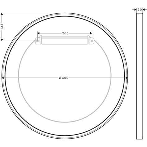 BIM objects - Free download! AXOR Universal Circular Wall mirror ...