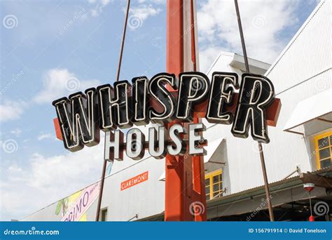 The Whisper House Restaurant Sign Editorial Stock Image - Image of ...