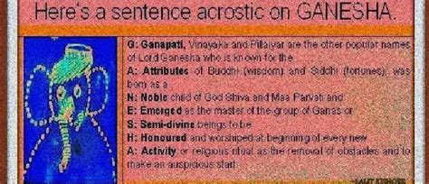 LORD GANESHA: HAIKU AND ACROSTIC