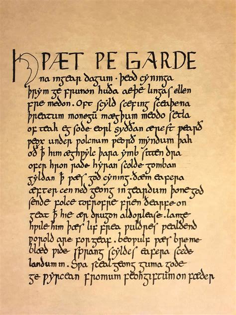 Beowulf Medieval Anglo-saxon Manuscript Handmade - Etsy