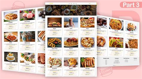 Image result for Restaurant Menu by HTML