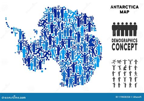 People Antarctica Map stock vector. Illustration of mass - 119828358