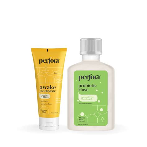 Buy Perfora Awake Lemon Mint Toothpaste & Thyme Mint Mouthwash Combo ...