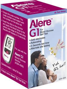 Alere G1 AGM-4000 (Pack of 25) 25 Glucometer Strips Price in India ...