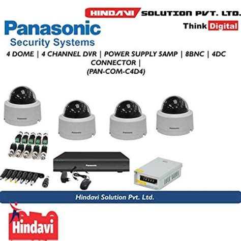 Panasonic Hl1104K 4Ch DVR, 4(HFN103L) Dome Camera (With Power Supply ...