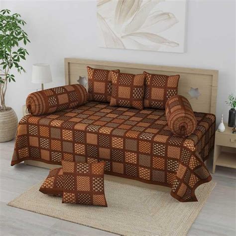 Buy Saujanya Ethnic Printed Diwan Set - Brown Online in India | Vaaree