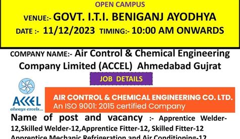ITI Jobs Campus Placement for Air Control & Chemical Engineering ...