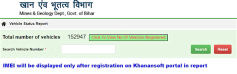 Khanansoft Bihar Mines Vehicle Registration 2025, Status, Update ...