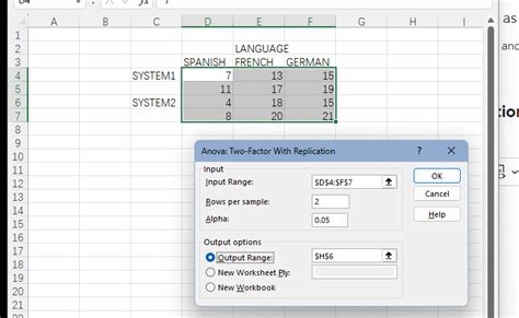 Anova Two-Factor with Replication Excel 的图像结果