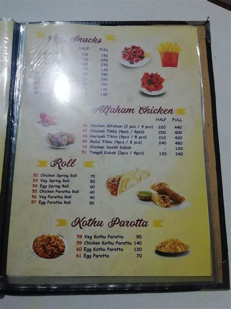Menu at Kerala Hotel KFFC, Jodhpur