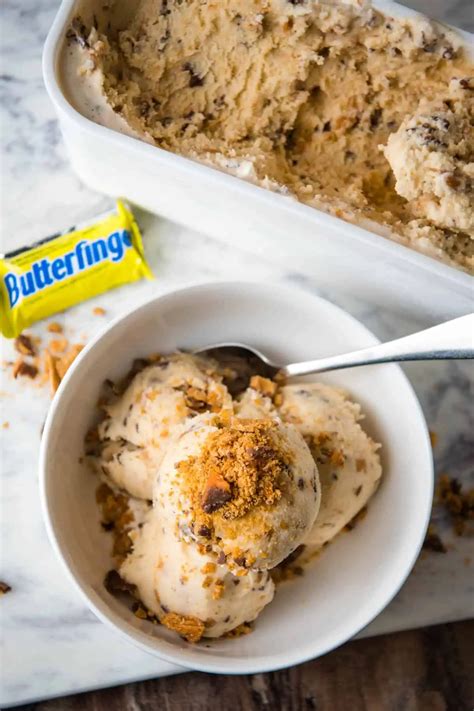 Homemade Butterfinger Ice Cream - Adventures of Mel
