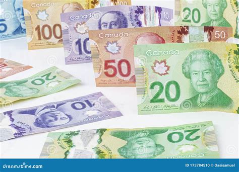 A Collage of Canadian Currency Bills Editorial Image - Image of currency, canada: 173784510
