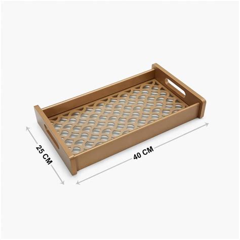Buy Moksha Laser Cut Tray with Wooden Handle from Home Centre at just ...
