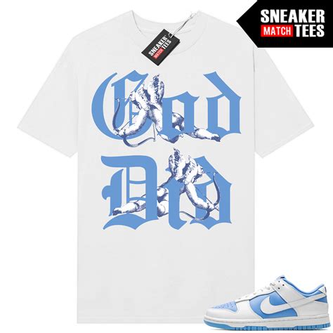 Reverse UNC Dunk Low shirts Sneaker Match White God Did