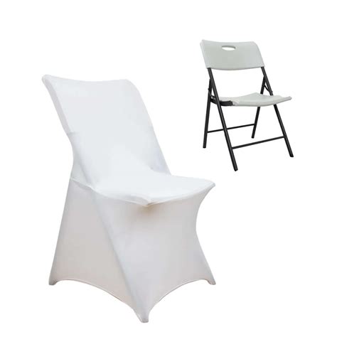 Spandex Lifetime Folding Chair Cover White by eFavormart.com