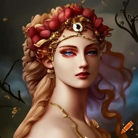 Goddess persephone, queen of spring and queen of the underworld on Craiyon