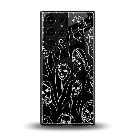 Many Faces Black Phone Case for Samsung Galaxy S25 Ultra | Glass Case ...