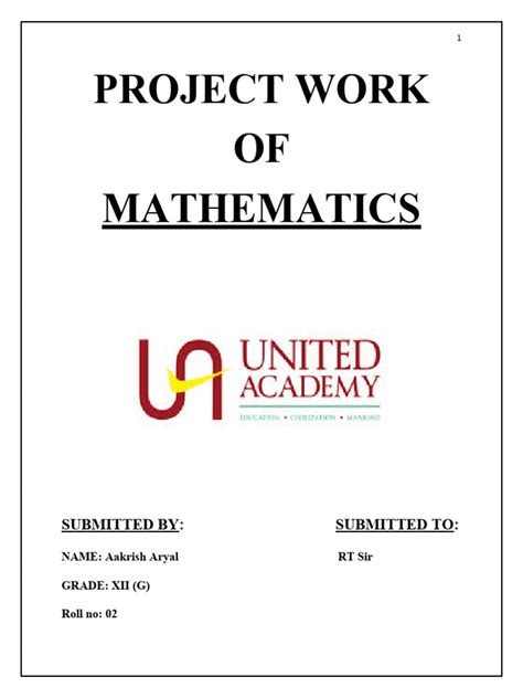 Image result for Maths Project File