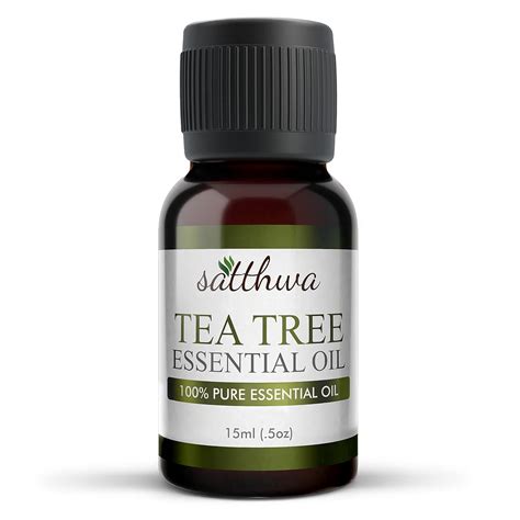 Satthwa Tea Tree Essential Oil 100% Pure and Natural for Skin, Hair ...