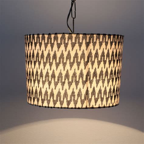 Buy Tu Casa Multi-Color Chevron Print Fabric Glow Pendent Light Hanging ...