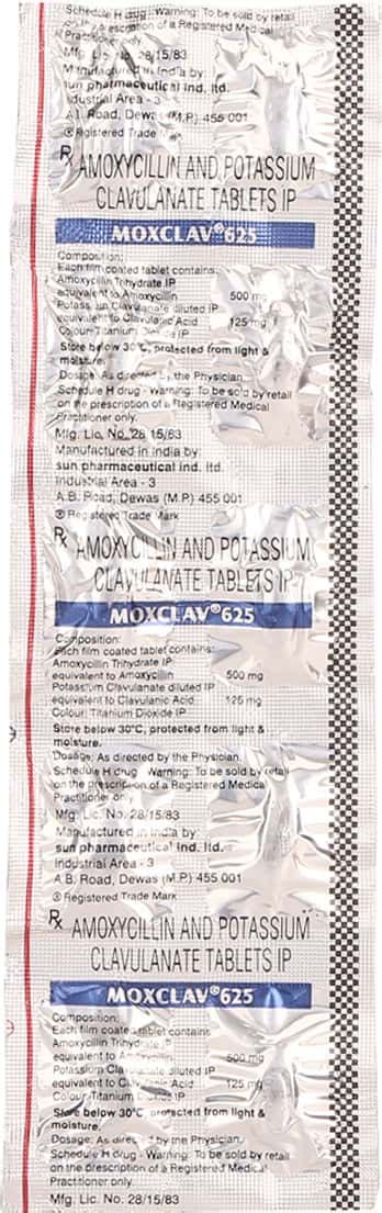 Moxclav 625 Tablet: Uses, Side Effects, Price, Dosage & More Info ...