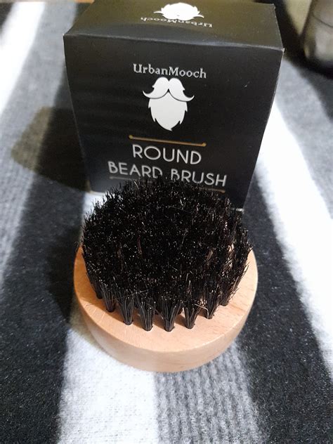 Buy UrbanMooch Round 100% Boar Bristle Beard Brush And Mustache Brush ...