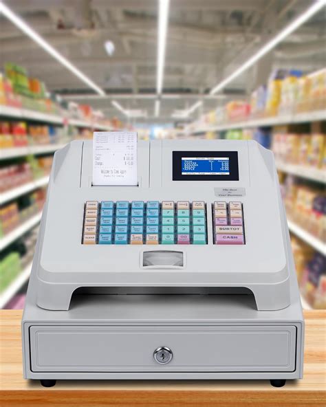 Amazon.com : Cash Register for Small Businesses with 𝐂𝐚𝐬𝐡 𝐃𝐫𝐚𝐰𝐞𝐫& 𝐀𝐮𝐭𝐨 ...