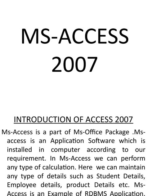 Image result for Database Access 2007