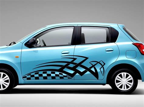 Pixel Print Pair of Racing Graphic Car Stickers ( for All Car) : Amazon ...