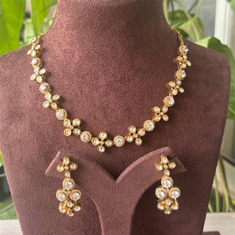 Micron Plated Flower meenakari set