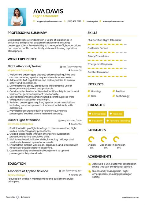 10+ Flight Attendant Resume Samples & Templates for 2025