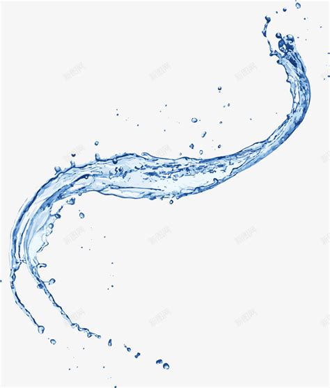 手绘蓝色水流png图片免费下载-素材7QJkkqaka-新图网