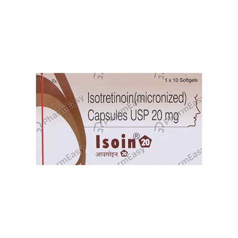Isoin 20 MG Softgel Capsule (10): Uses, Side Effects, Price & Dosage ...