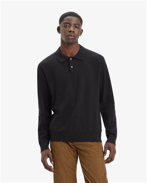 Long Sleeve Sweater Polo - Black | Levi's® US