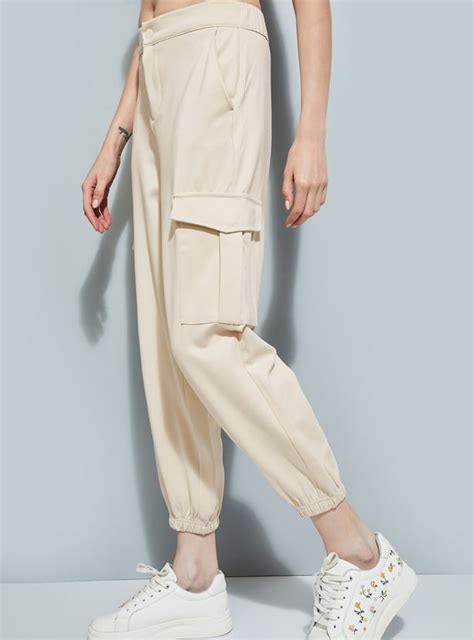 Buy ALAYA F x URB_N Women Textured Cargo Joggers Online at just Rs ...