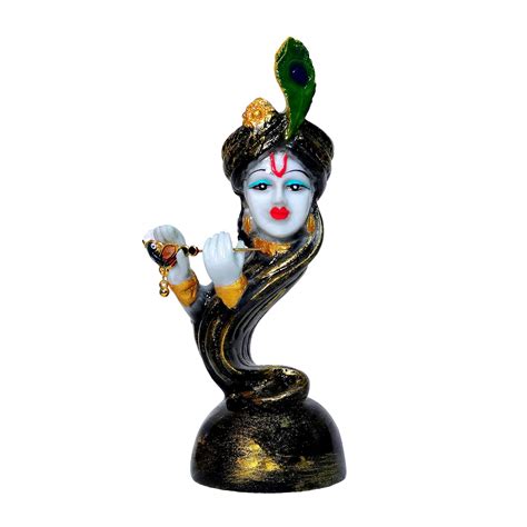 Buy GW Creations Face Krishna Statue Murti Marble Finish, Krishnan Ji ...