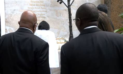 UNGA President Dennis Francis lays wreath at 26/11 Memorial in Mumbai's ...