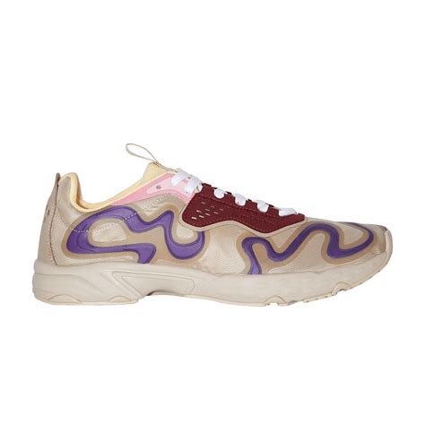 Acne Studios Ribbon Logo Lace-Up Sneaker Beige Multi-Color Price in ...