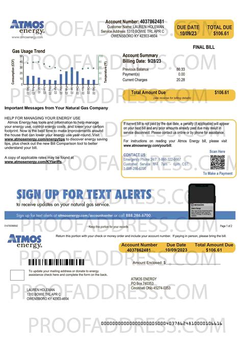 Order Editing utility bill Atmos energy Instant Delivery Custom info