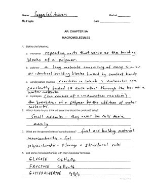 Ap Chapter 5a Macromolecules Answers - Fill and Sign Printable Template ...