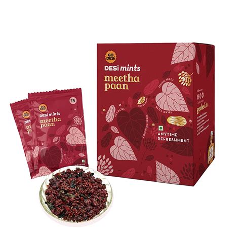 Go Desi Meetha Paan Mouth fresheners, Desi Mints, Refreshing ...