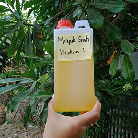 Jual 1000ml minyak sereh wangi/minyak serai wangi murni 100%/citronella ...