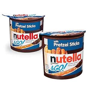 Nutella Hazelnut Spread & Pretzels Sticks &Go! - Pack of 2 Pouch, 2 x ...