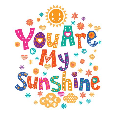 You Are My Sunshine Lettering with Cute Style 181816 Vector Art at Vecteezy