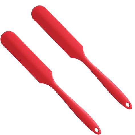 Buy FS COOL 2 Pieces Long Handle Silicone Spatulas, Non-Stick Rubber ...