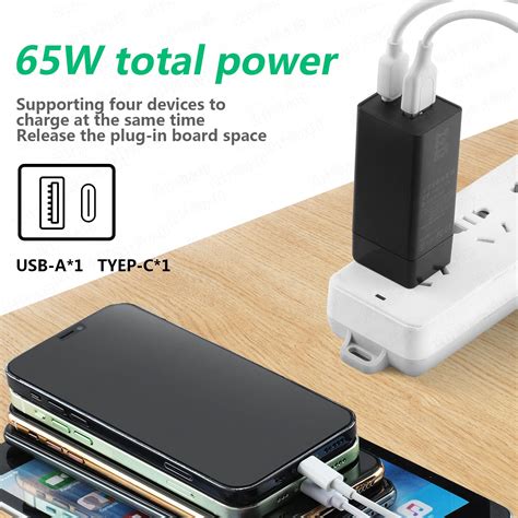 USB C Charger [GaN Tech] 65W Dual Port PD Wall Charger Travele | Shop ...