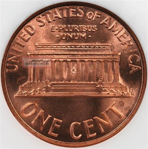 1999 Lincoln Memorial Cent Wide " Am " 1c Ngc Ms66 Rd